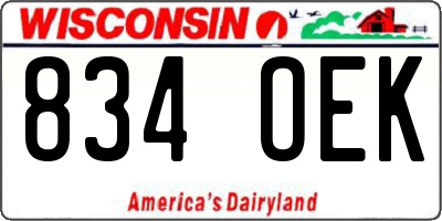 WI license plate 834OEK
