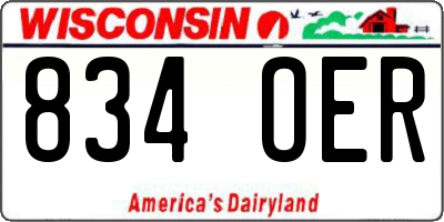 WI license plate 834OER