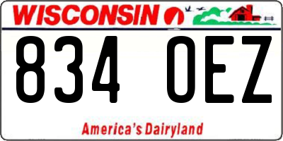 WI license plate 834OEZ