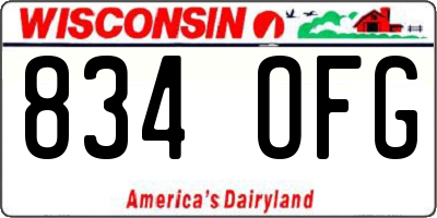 WI license plate 834OFG
