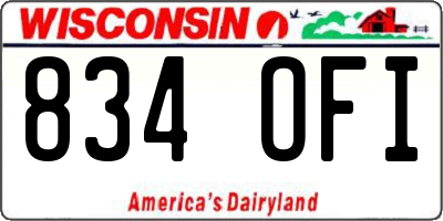 WI license plate 834OFI