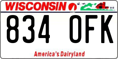 WI license plate 834OFK