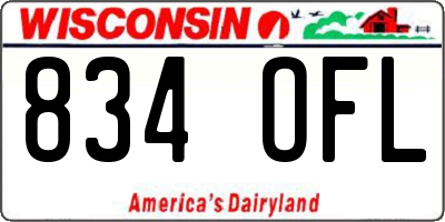 WI license plate 834OFL
