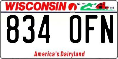 WI license plate 834OFN