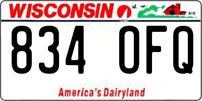WI license plate 834OFQ