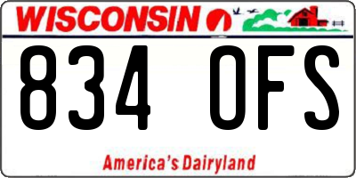 WI license plate 834OFS