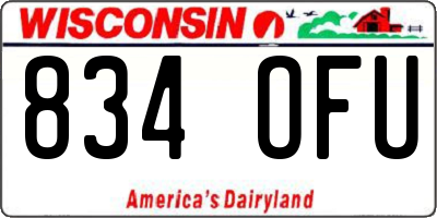 WI license plate 834OFU