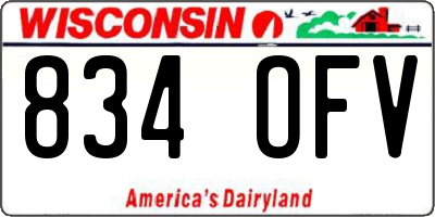 WI license plate 834OFV