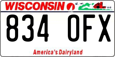 WI license plate 834OFX