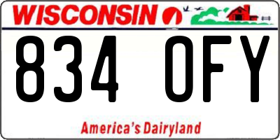 WI license plate 834OFY