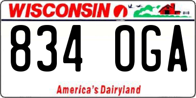 WI license plate 834OGA