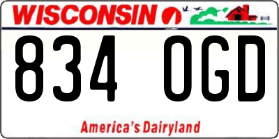 WI license plate 834OGD
