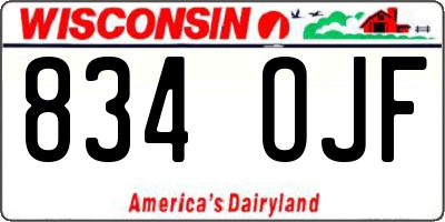 WI license plate 834OJF