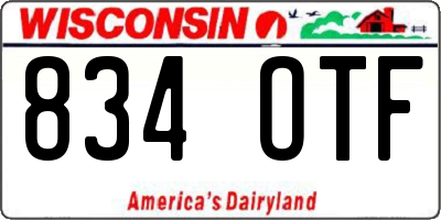 WI license plate 834OTF