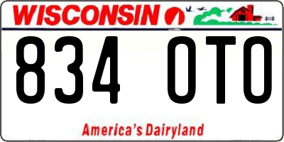WI license plate 834OTO