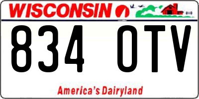 WI license plate 834OTV