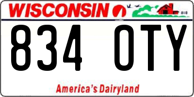 WI license plate 834OTY