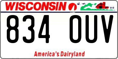 WI license plate 834OUV