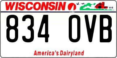 WI license plate 834OVB
