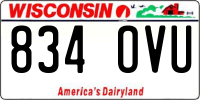 WI license plate 834OVU