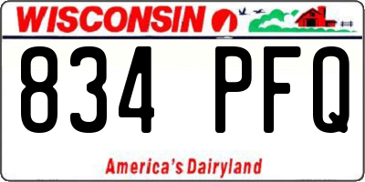 WI license plate 834PFQ