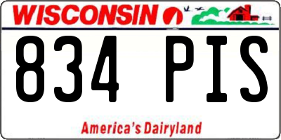 WI license plate 834PIS