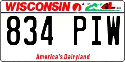 WI license plate 834PIW