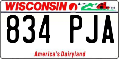 WI license plate 834PJA