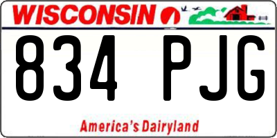 WI license plate 834PJG