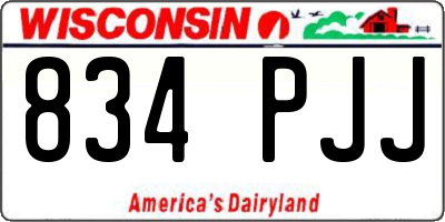 WI license plate 834PJJ