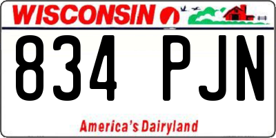 WI license plate 834PJN