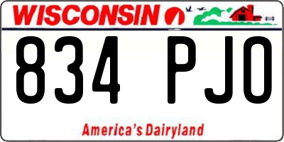 WI license plate 834PJO
