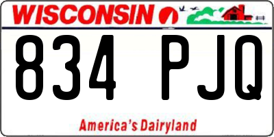 WI license plate 834PJQ