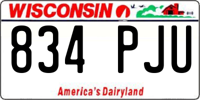 WI license plate 834PJU