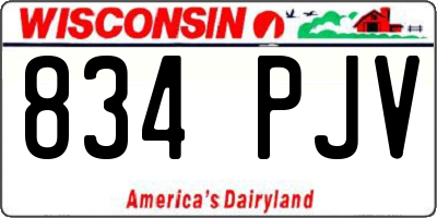 WI license plate 834PJV