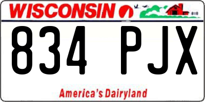 WI license plate 834PJX