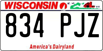 WI license plate 834PJZ