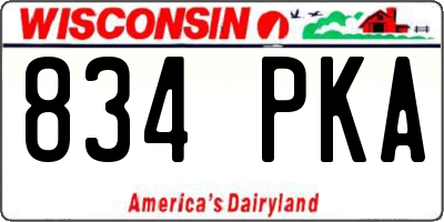 WI license plate 834PKA