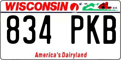 WI license plate 834PKB