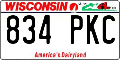 WI license plate 834PKC