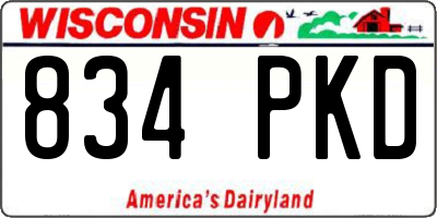 WI license plate 834PKD