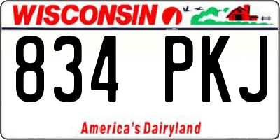 WI license plate 834PKJ