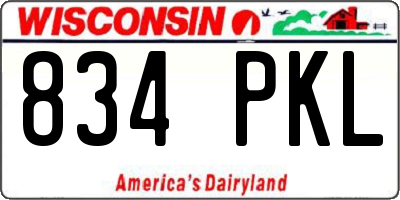 WI license plate 834PKL
