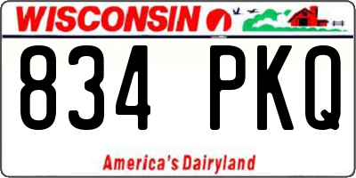 WI license plate 834PKQ