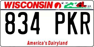 WI license plate 834PKR