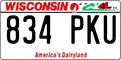 WI license plate 834PKU