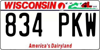 WI license plate 834PKW
