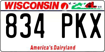 WI license plate 834PKX