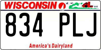 WI license plate 834PLJ