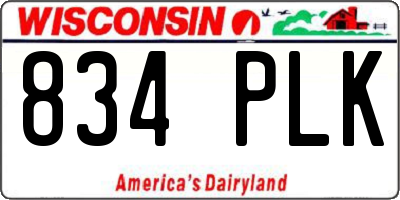 WI license plate 834PLK